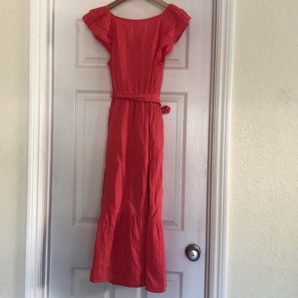 Gap Factory Gauze Flutter Sleeve MIDI Dress - Picture 9 of 11
